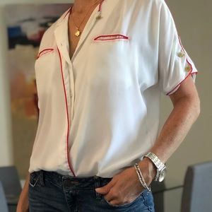 Vintage 80s Oscar de la Renta Expressions blouse